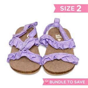 Baby B’Gosh Lavender Ruffle Sandals Size 2 Toddler